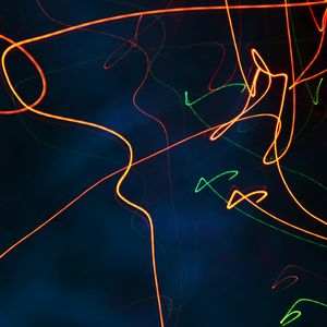 Abstract light patterns suggesting movement and energy